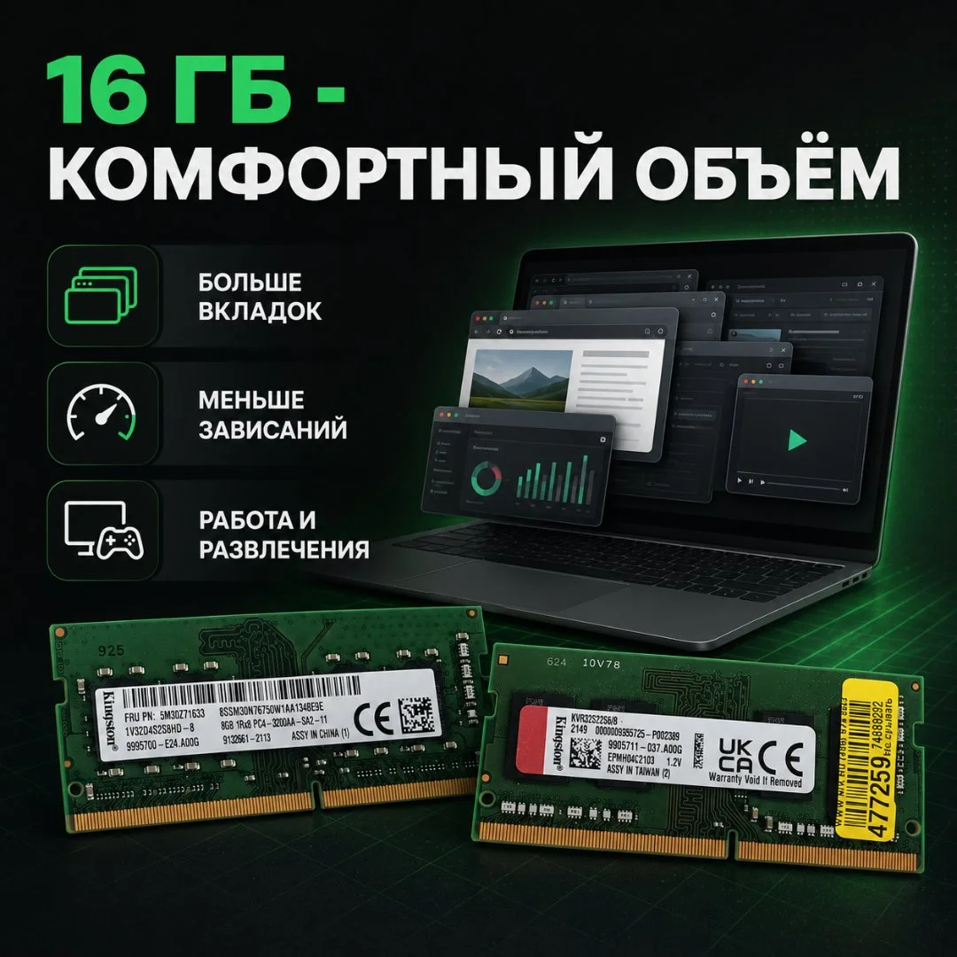 Оперативная память Kingston 16 ГБ для ноутбука - миниатюра 4