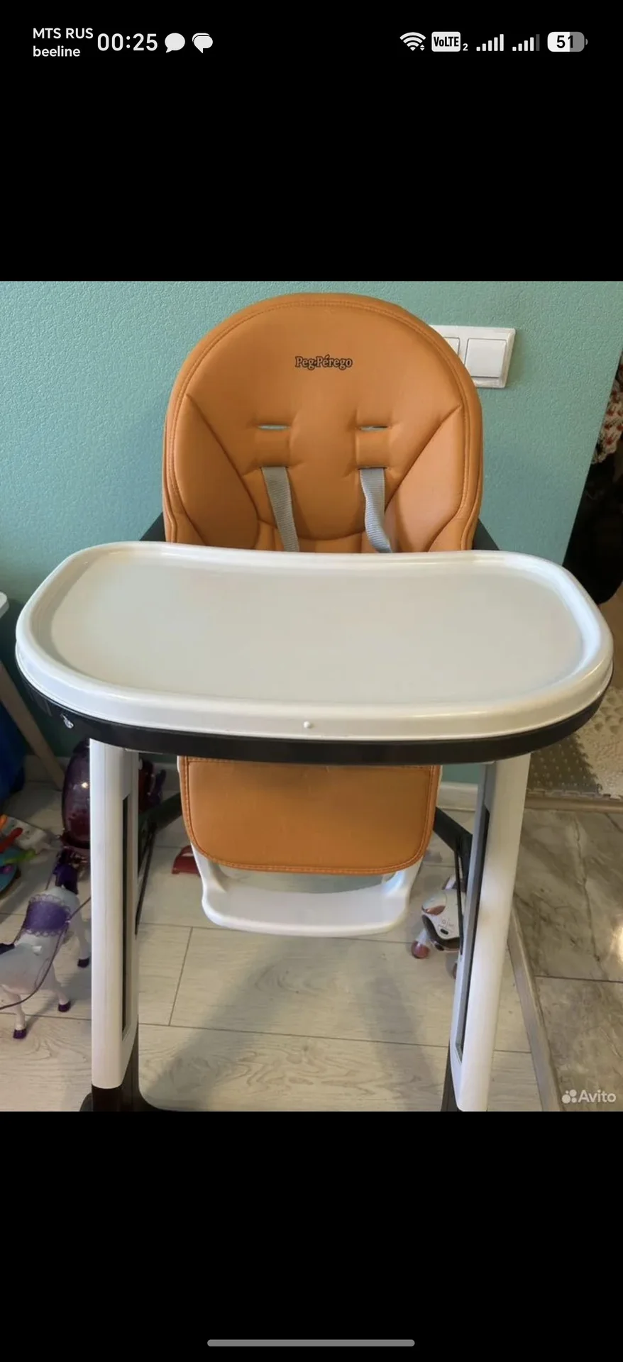 стульчик для кормления peg perego - миниатюра 4