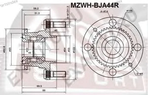 Ступица задняя с кольцом абс - миниатюра 3