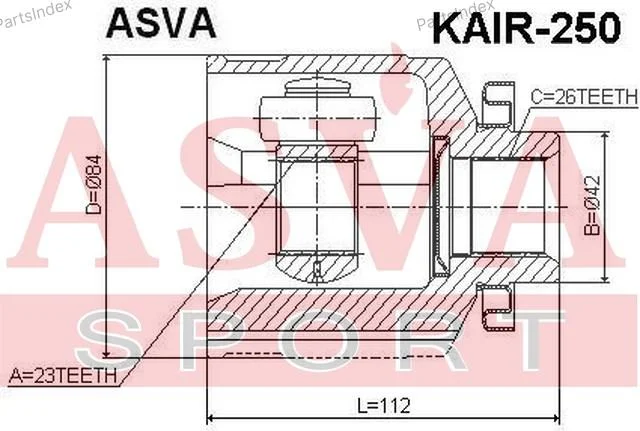 ШРУС внутренний правый 23x42x26 - миниатюра 2