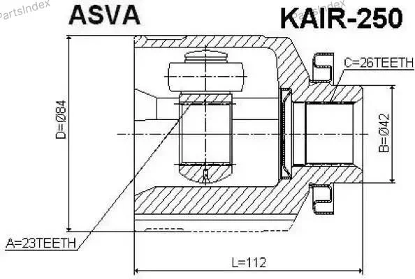 ШРУС внутренний правый 23x42x26 - миниатюра 3