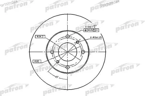 Диск тормозной передн NISSAN 200 SX 88-93, ALMERA II 00-, ALMERA II Hatchback 00-, PRIMERA 96-01, P