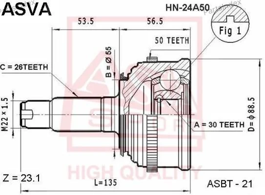 ШРУС наружный 30x55x26 - миниатюра 4