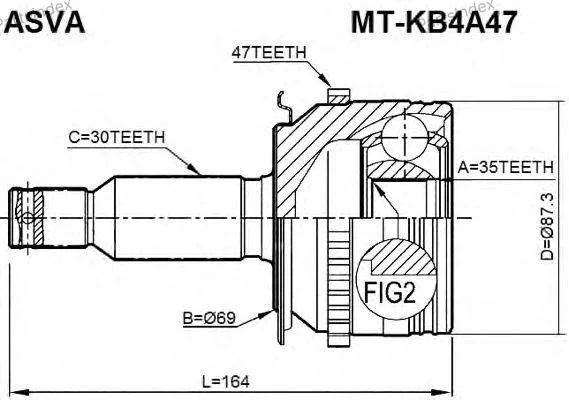 ШРУС наружный 35x69x30 - миниатюра 3
