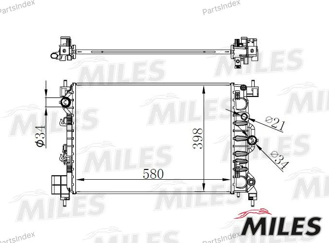 Радиатор CHEVROLET AVEO 1.6 M T 11- - миниатюра 2
