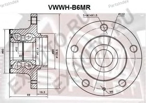 Ступица задняя d=32с магнитным кольцом абс - миниатюра 3