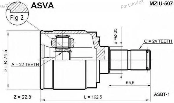 ШРУС внутренний 22x35x24 - миниатюра 4