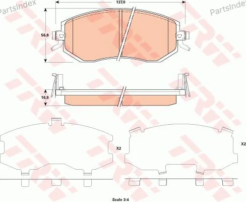 Колодки тормозные дисковые GDB3519 - миниатюра 5