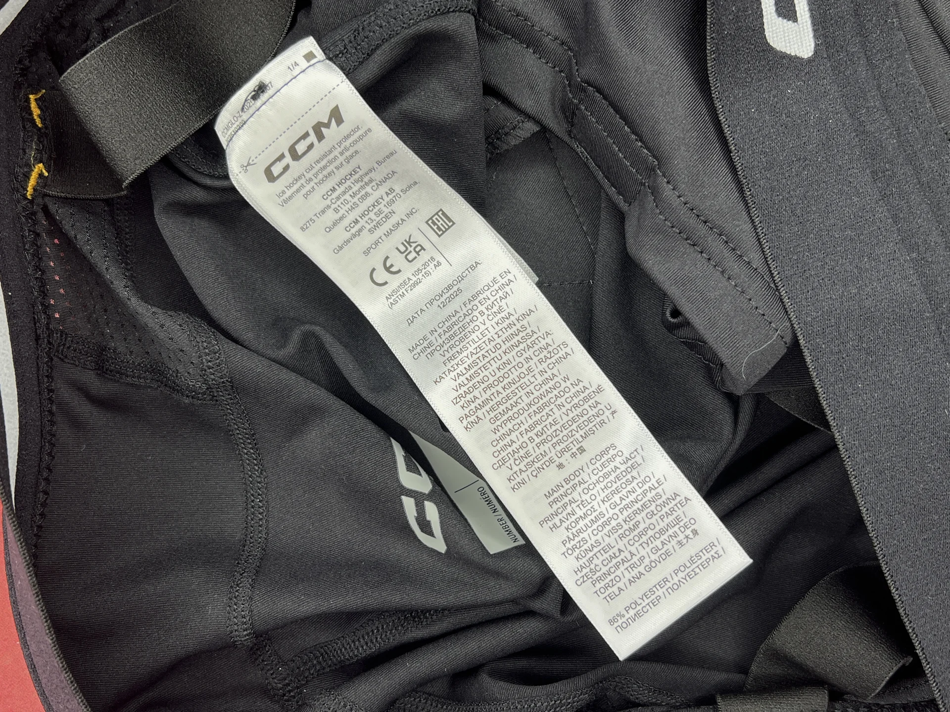 Хоккейное нательное белье CCM protection SR L - миниатюра 7