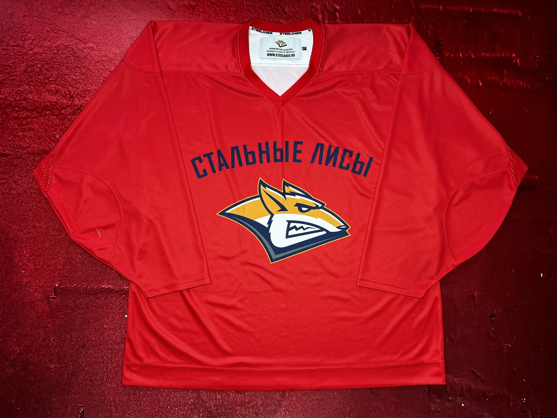 Хоккейная майка джерси steelaxes хк стальные лисы - миниатюра 6