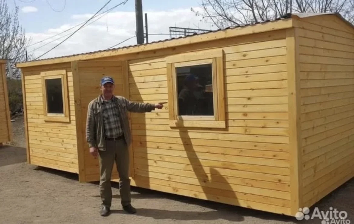 Бытовка деревянная утепленная 6x2,3м - изображение 1