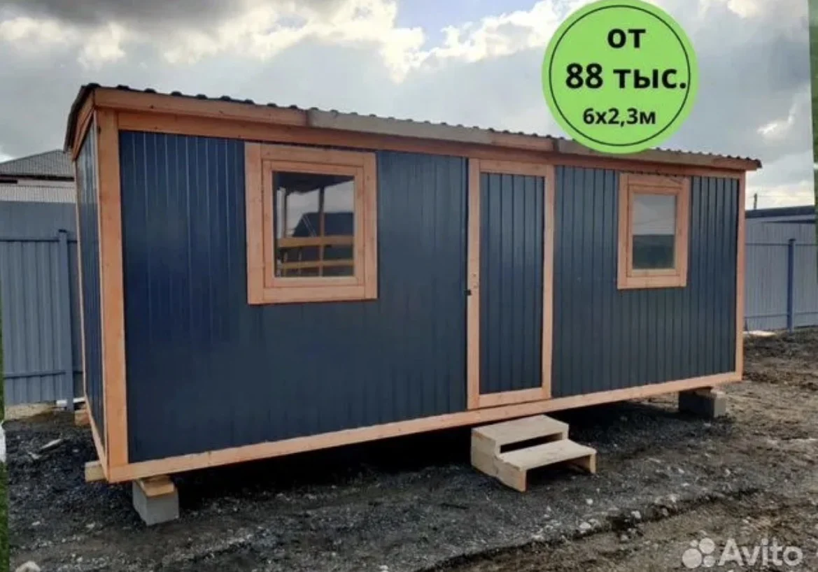 Бытовка деревянная утепленная 6x2,3м - миниатюра 2