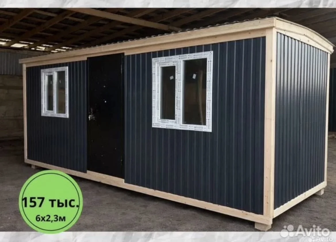 Бытовка деревянная утепленная 6x2,3м - миниатюра 4