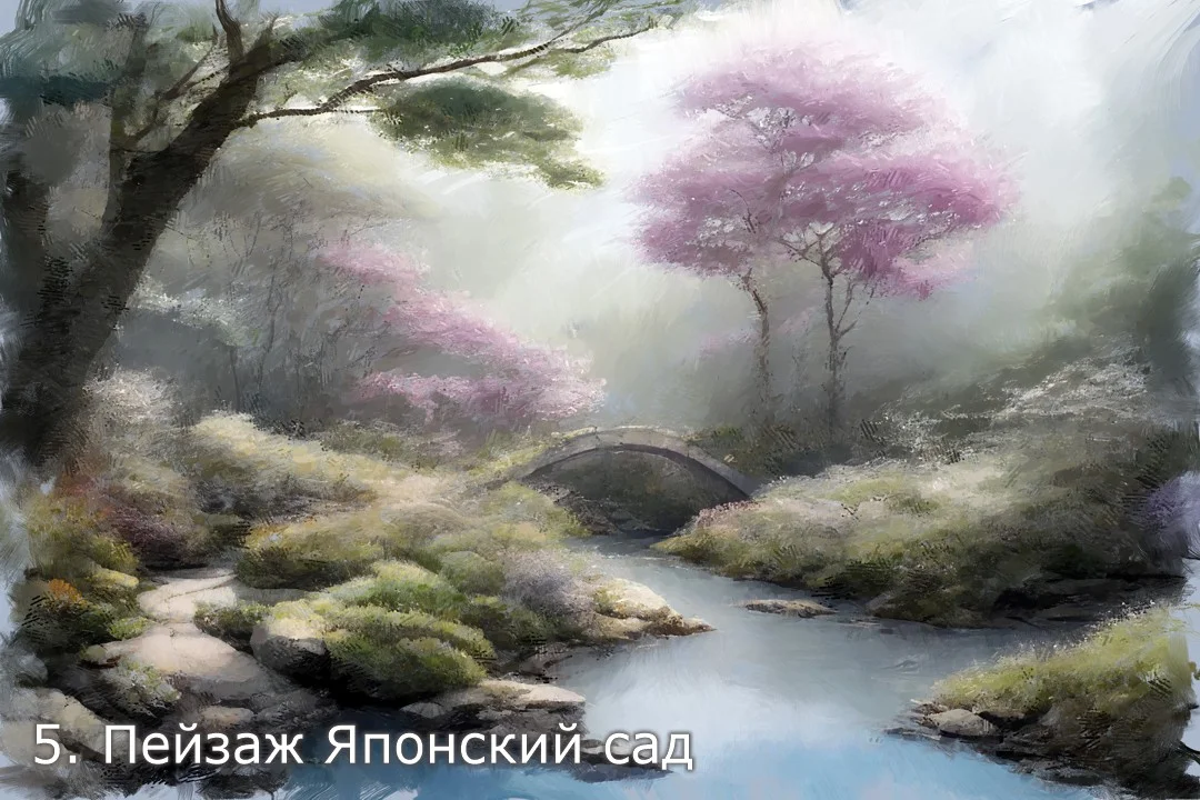 Цвет Сакуры Пейзажи Авторские картины для печати - миниатюра 9