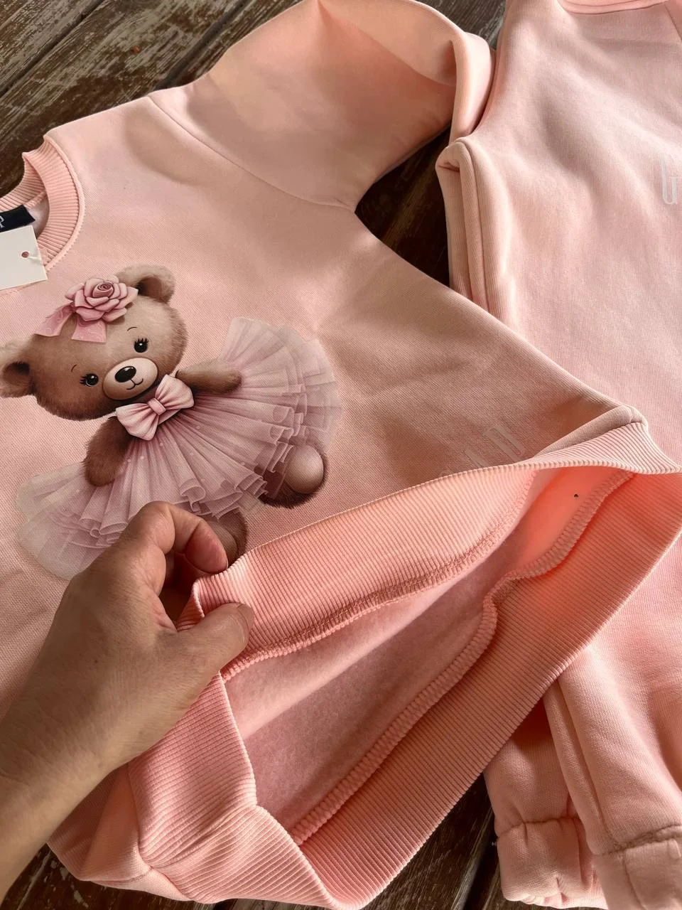 Нежный костюм на флисе для девочки 3-10 лет - миниатюра 4