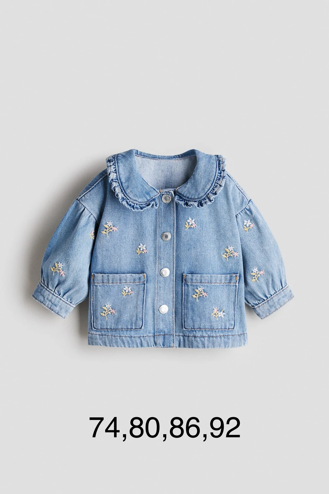 Джинсовая куртка Hm 74,80,86,92 - миниатюра 2