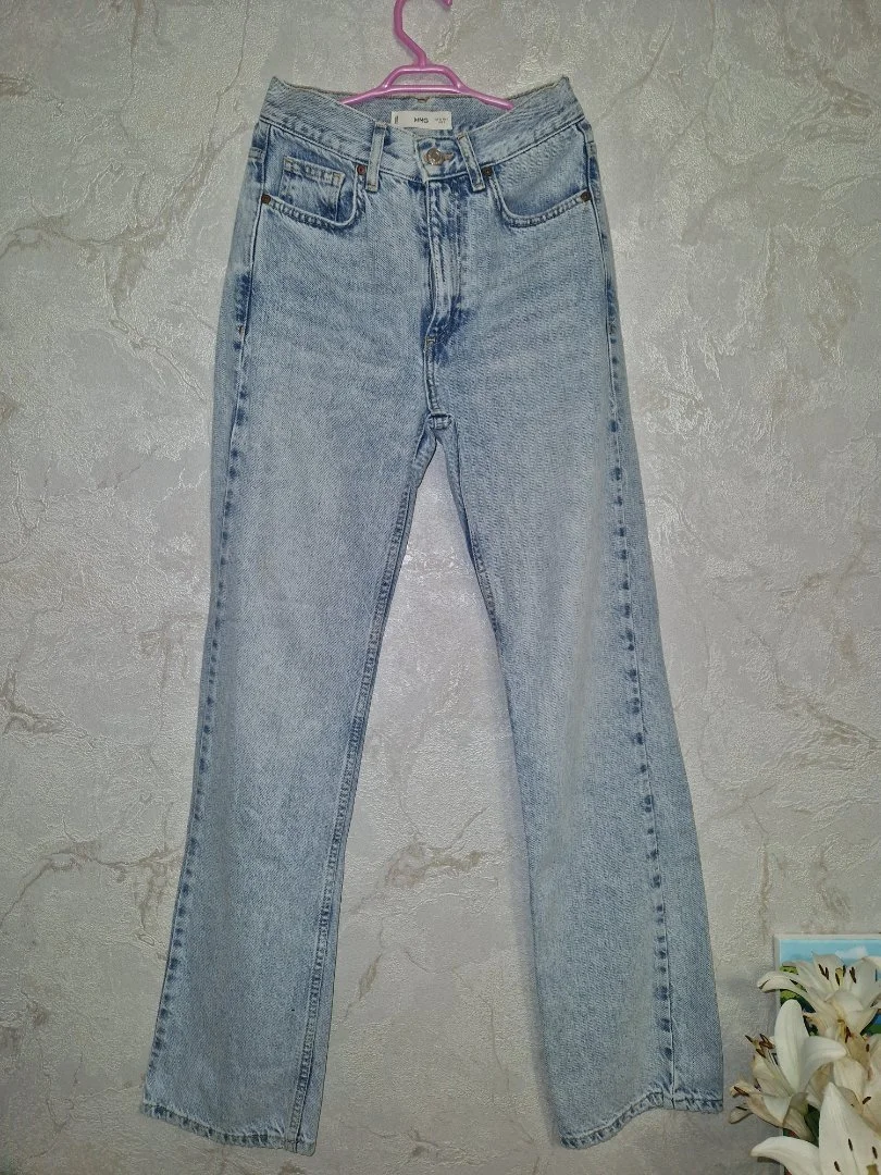 Джинсы турецкие хлопковые MANGO Matilda светлые - миниатюра 4