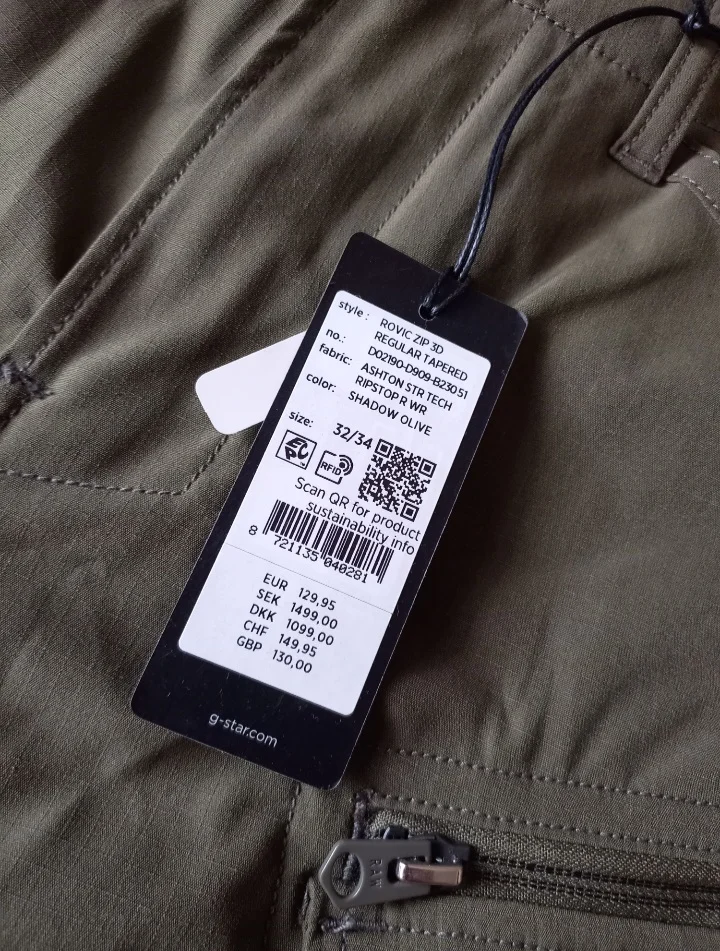 Брюки карго G-star Rovic Zip 3D Regular Tapered - миниатюра 7