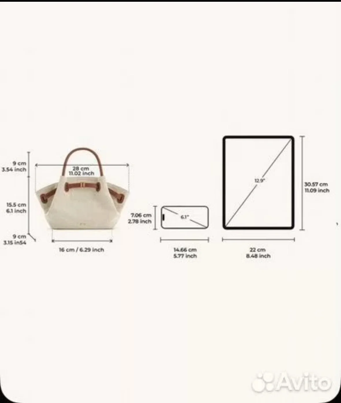 Новая сумка jw pei hana mini tote bag текстиль - миниатюра 4