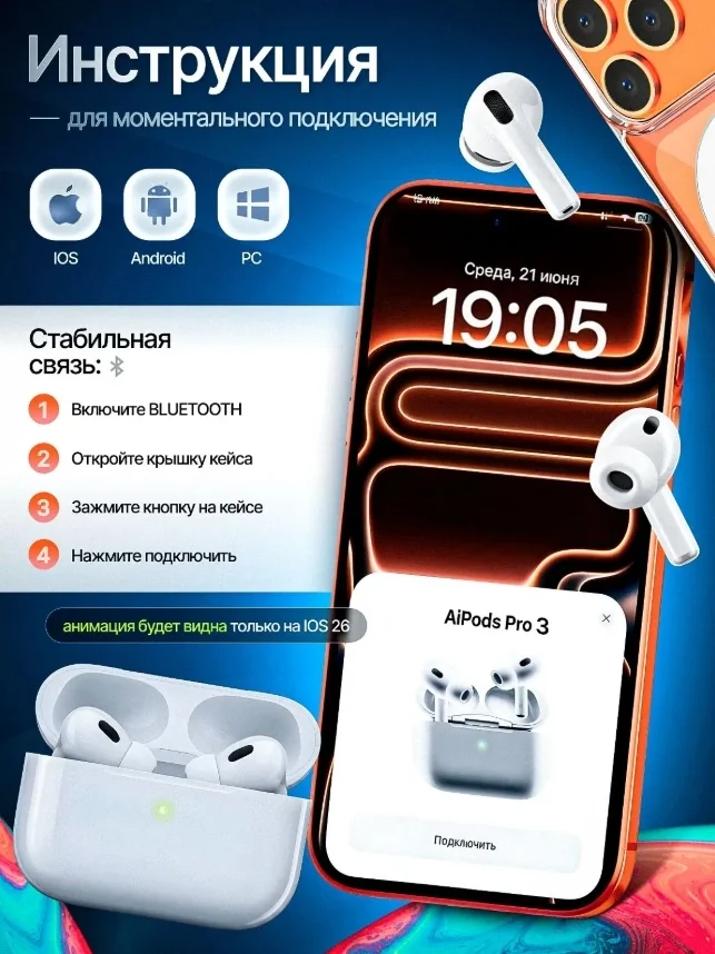 Беспроводные наушник AiPods pro 3 - миниатюра 5