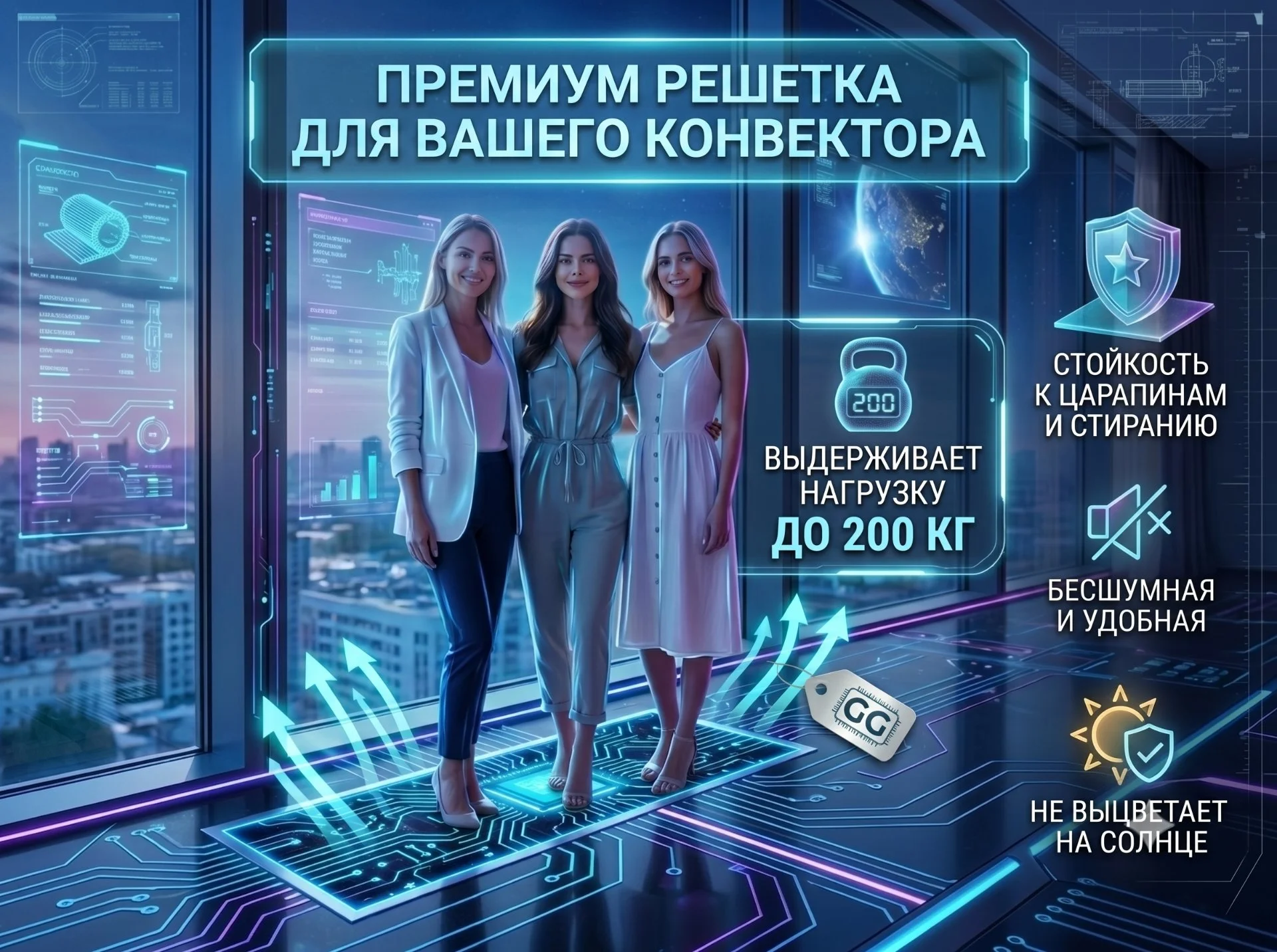 Решетка для внутрипольных конветоров - изображение 1