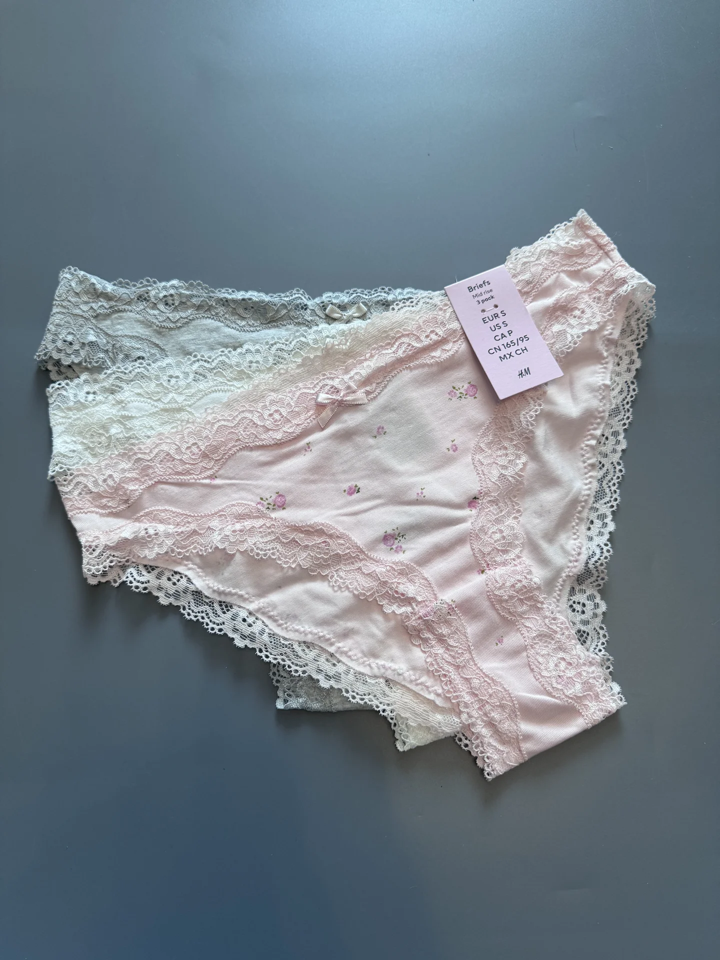 новые женские трусы брифы hm (3шт) XS S M XL