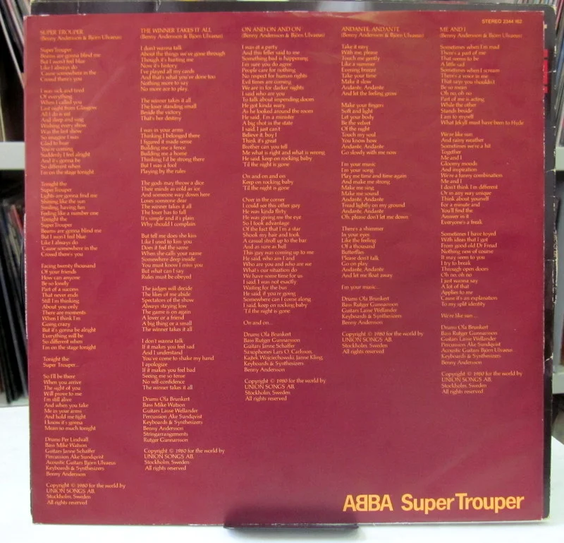 Abba Super Trouper 1982 Germany - миниатюра 3