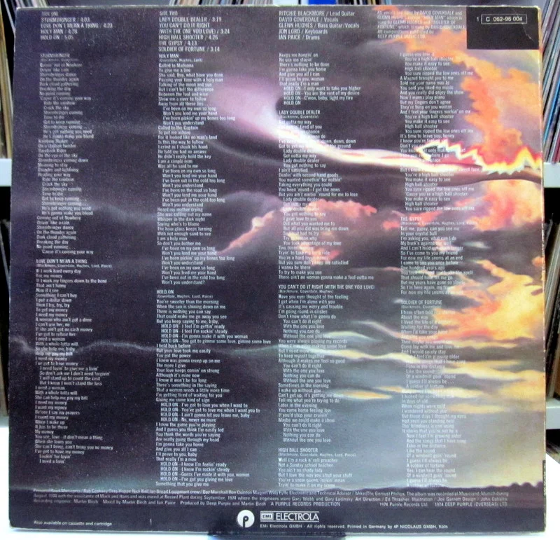 Deep Purple Stormbringer 1974(1st press) Purple Rec Germany - миниатюра 2