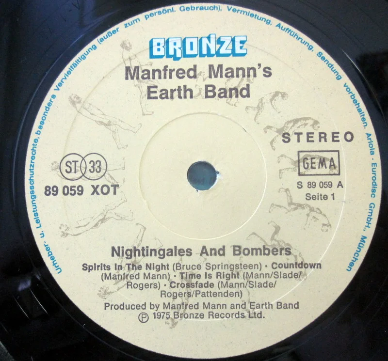 Manfred Mann's Earth Band Nightingales & Bombers 1975(1st press) Germany - миниатюра 3