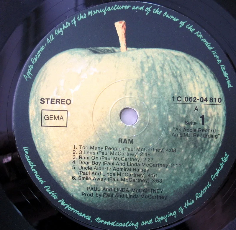 McCartney, Paul And Linda Ram 1971(1st press) Apple Germany - миниатюра 4