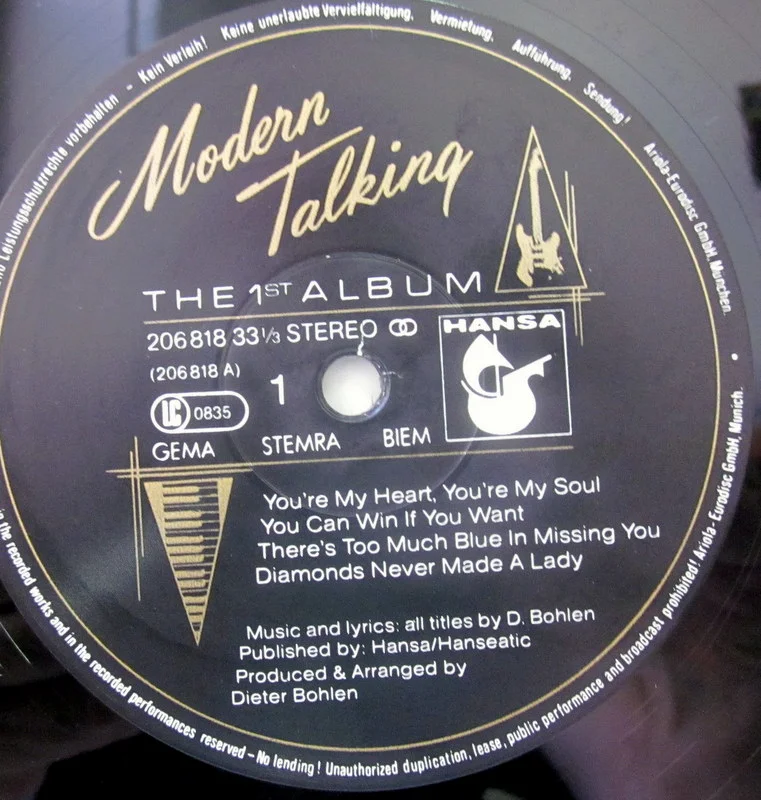 Modern Talking The 1st Album 1985 Hansa Germany - миниатюра 3