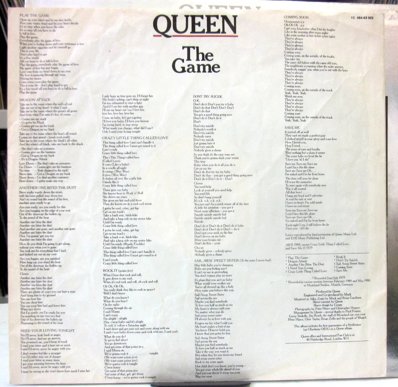 Queen The Game 1980(1st press) Germany - миниатюра 4