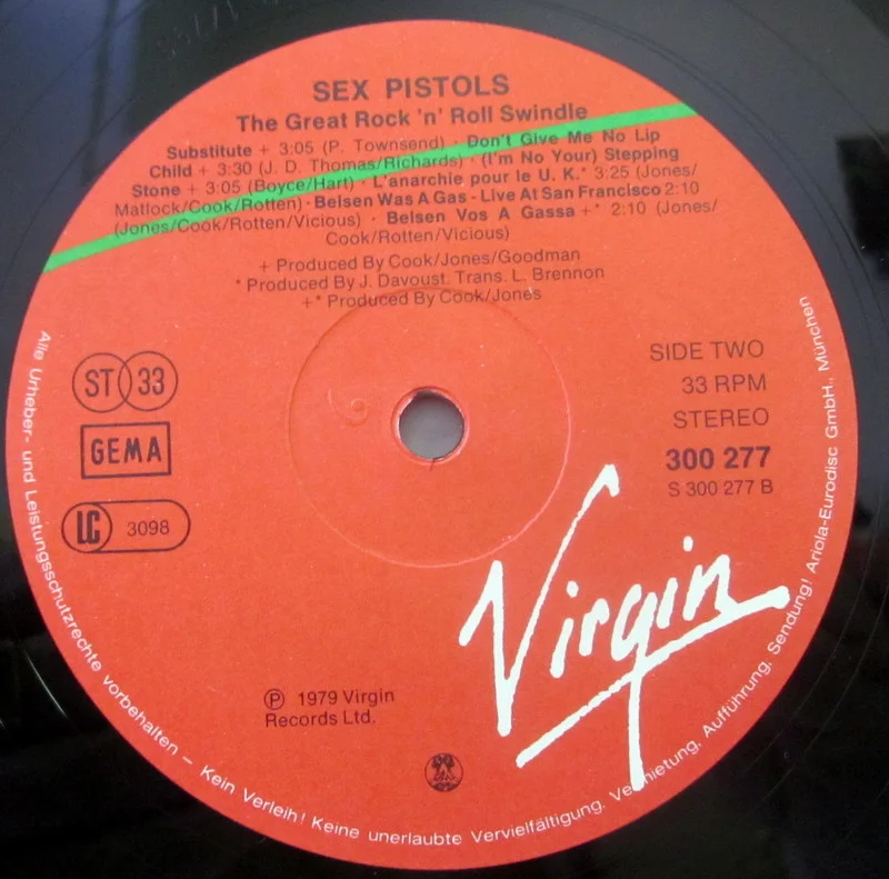 Sex Pistols	The Great Rock 'N' Roll Swindle(2 LP)	1979		Germany - миниатюра 5