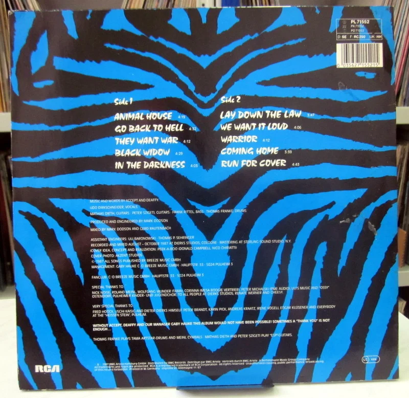 U.D.O. 	Animal House	1987(original)		Germany - миниатюра 2