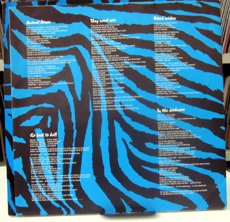 U.D.O. 	Animal House	1987(original)		Germany - миниатюра 3