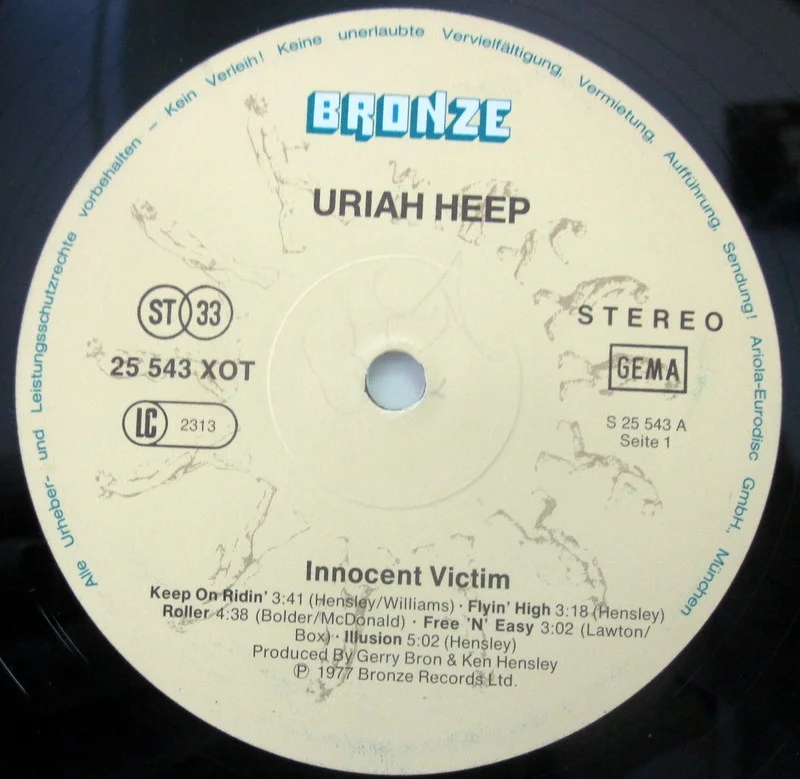 Uriah Heep Innocent Victim 1977(1st press) Germany - миниатюра 4