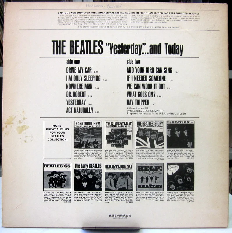 Beatles, The Yesterday And Today 1966(Re 1976) Apple Japan - миниатюра 2