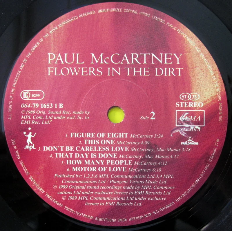 McCartney, Paul	Flowers In The Dirt	1989		Germany - миниатюра 9