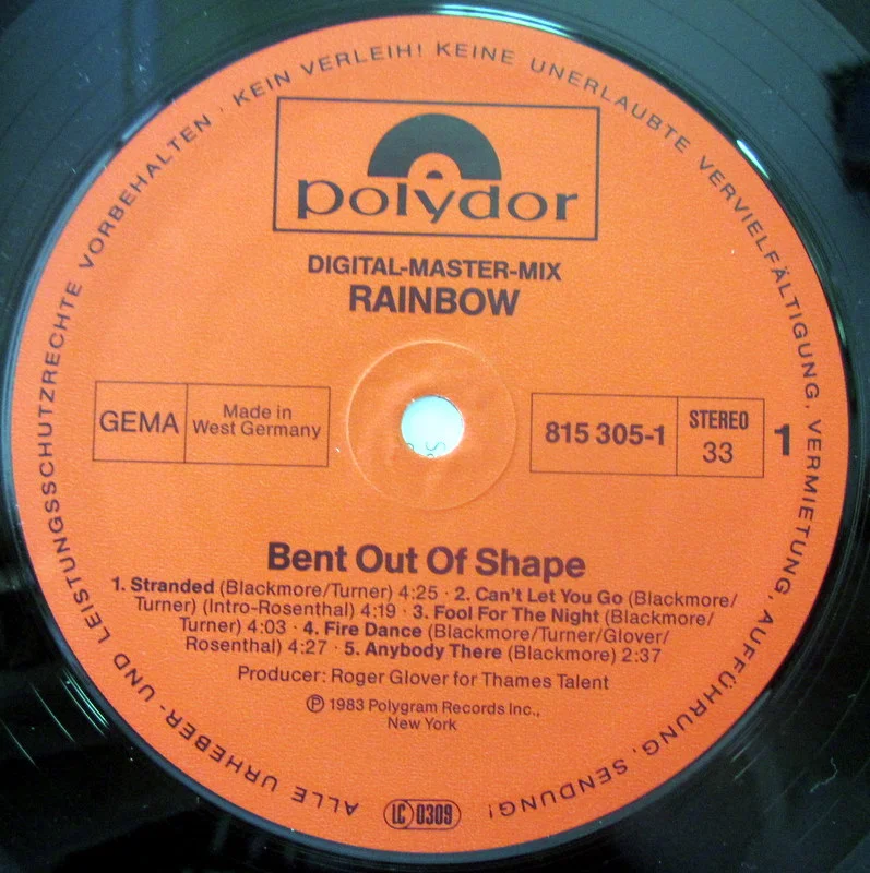 Rainbow Bent Out Of Shape 1983 Germany - миниатюра 5