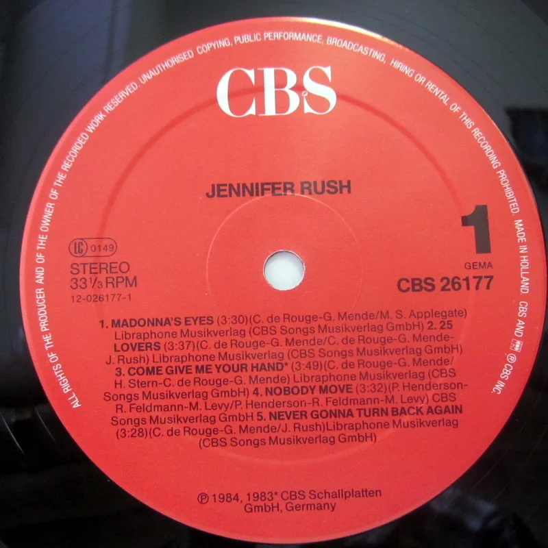 Rush, Jennifer 1984 Holland - миниатюра 3