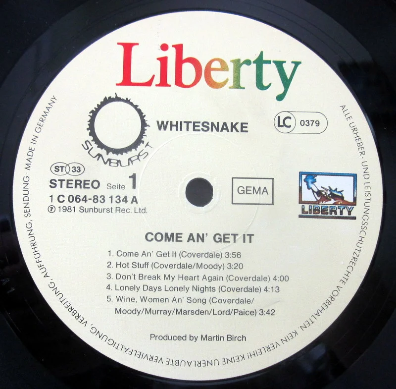Whitesnake Come An' Get It 1981(1st press) Germany - миниатюра 5