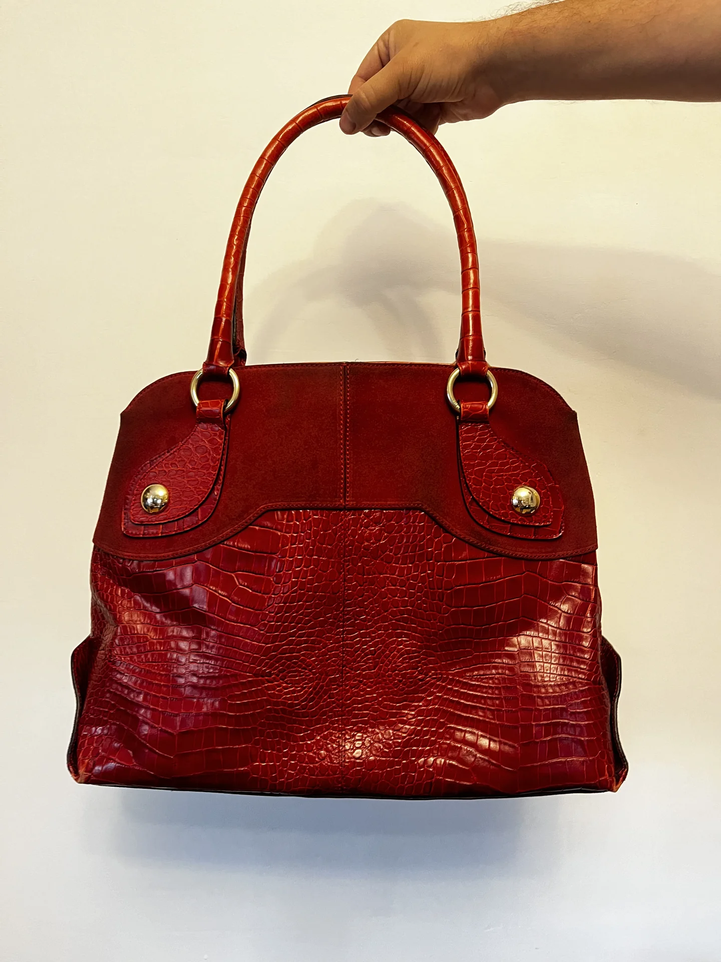 Сумка Max Mara. Кожа + замша - миниатюра 3