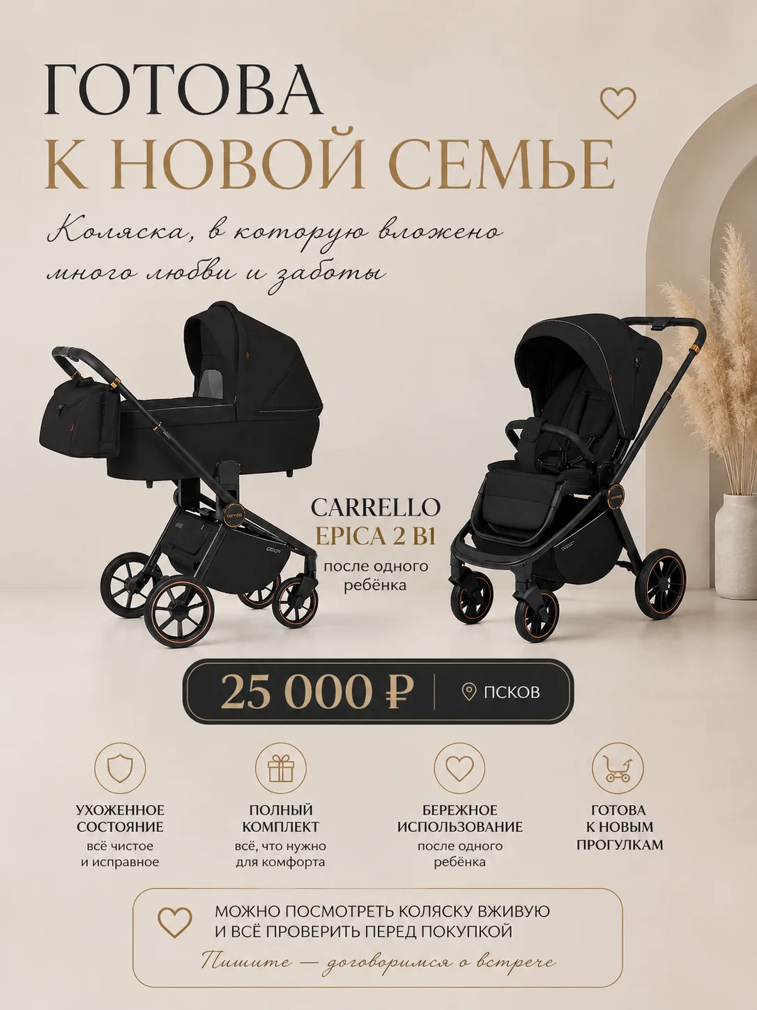 Коляска Carrello Epica 2 в 1 Псков - миниатюра 6
