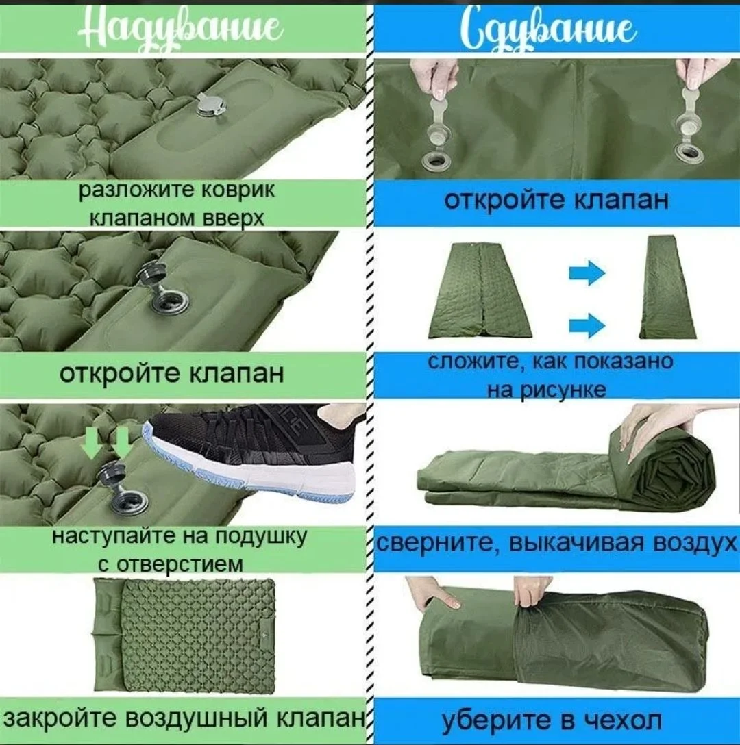 новый надувной матрас 120х200 - миниатюра 3