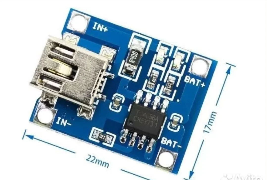 Модуль заряда аккумулятора TP4056 mini,micro USB - изображение 1
