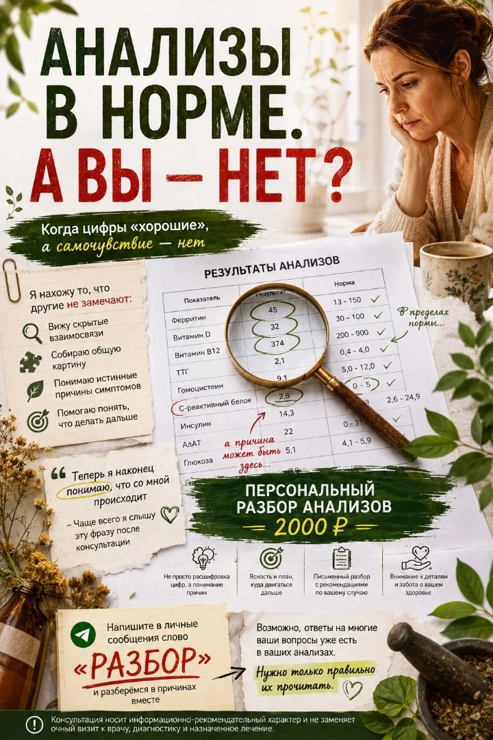 Персональный разбор анализов - изображение 1