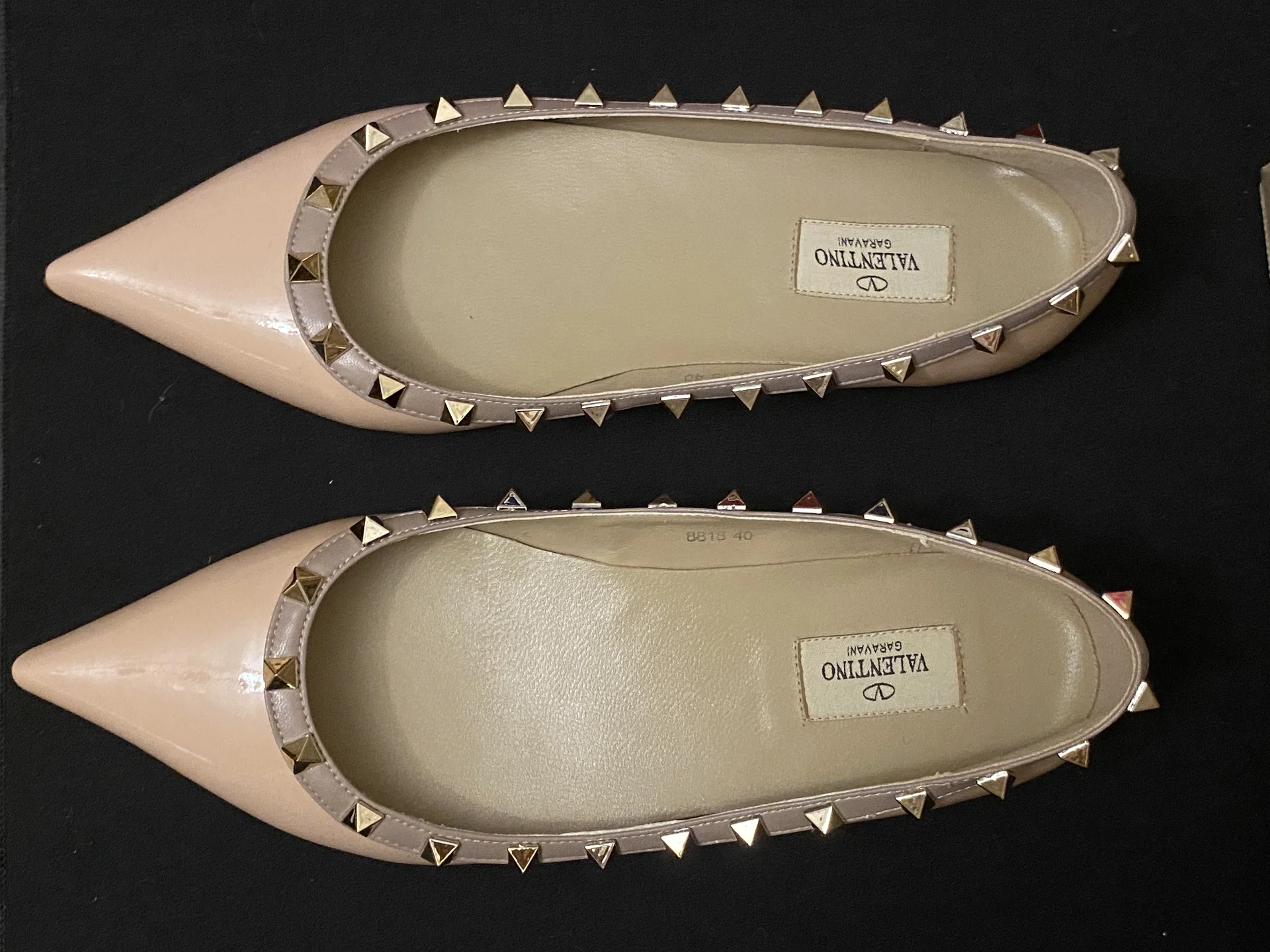 Балетки Valentino Garavani Rockstud бежевые - изображение 1