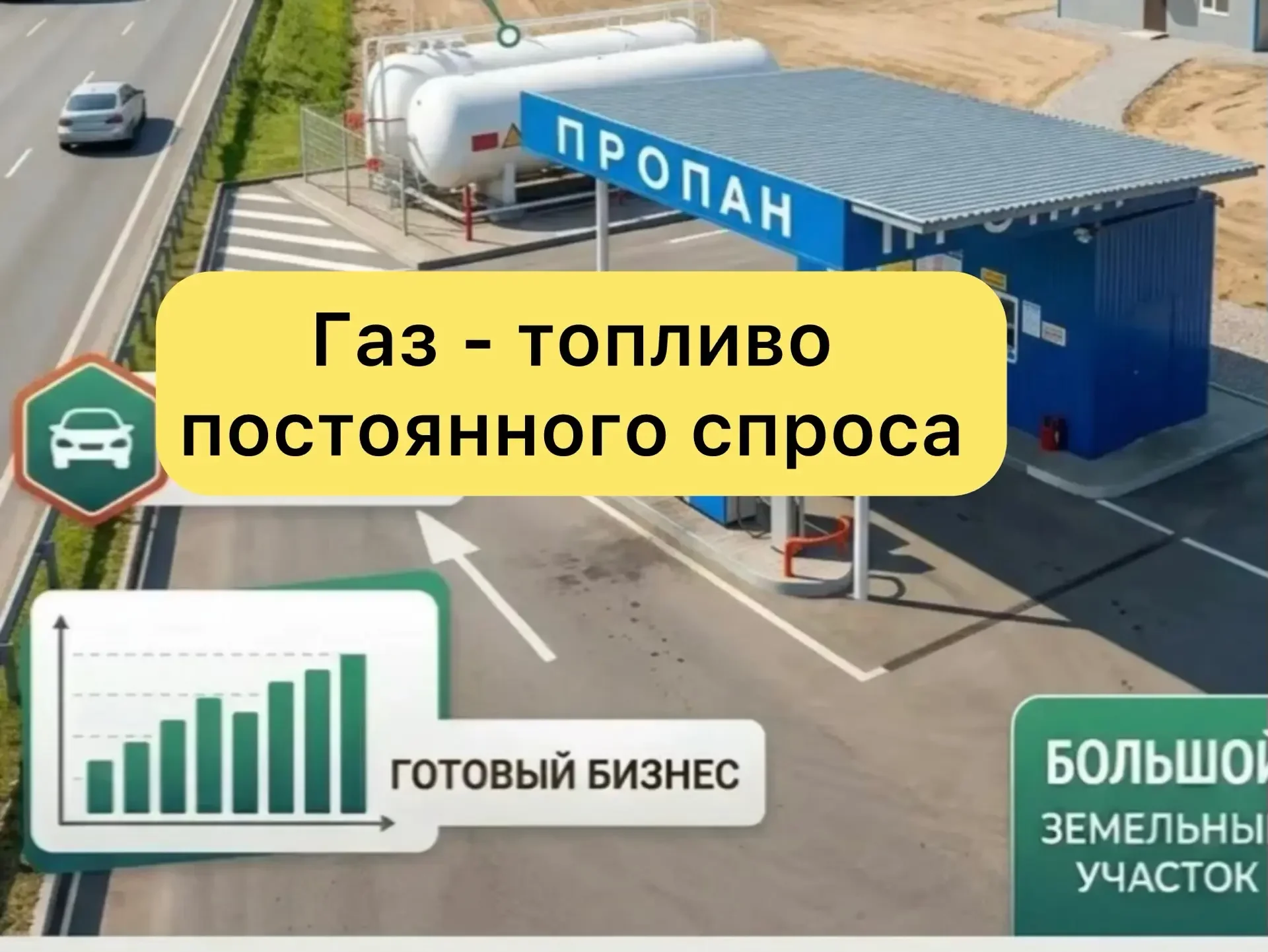 Продается готовый бизнес ГАЗозаправка на региональной трассе, пролив 1281 литр/день
