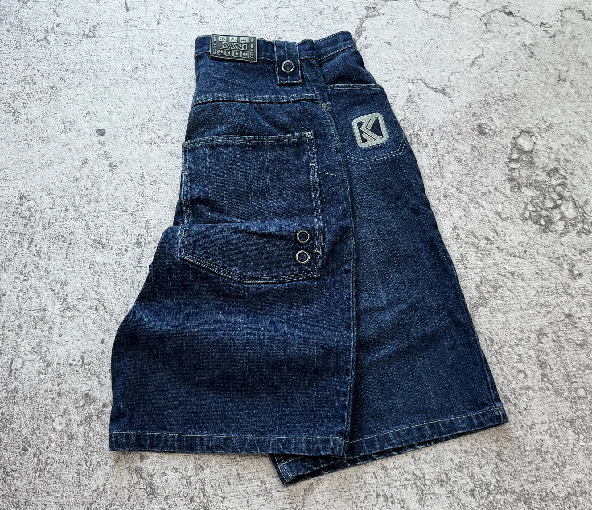 Джинсовые шорты Karl Kani Vintage Denim Rap Shorts - миниатюра 2