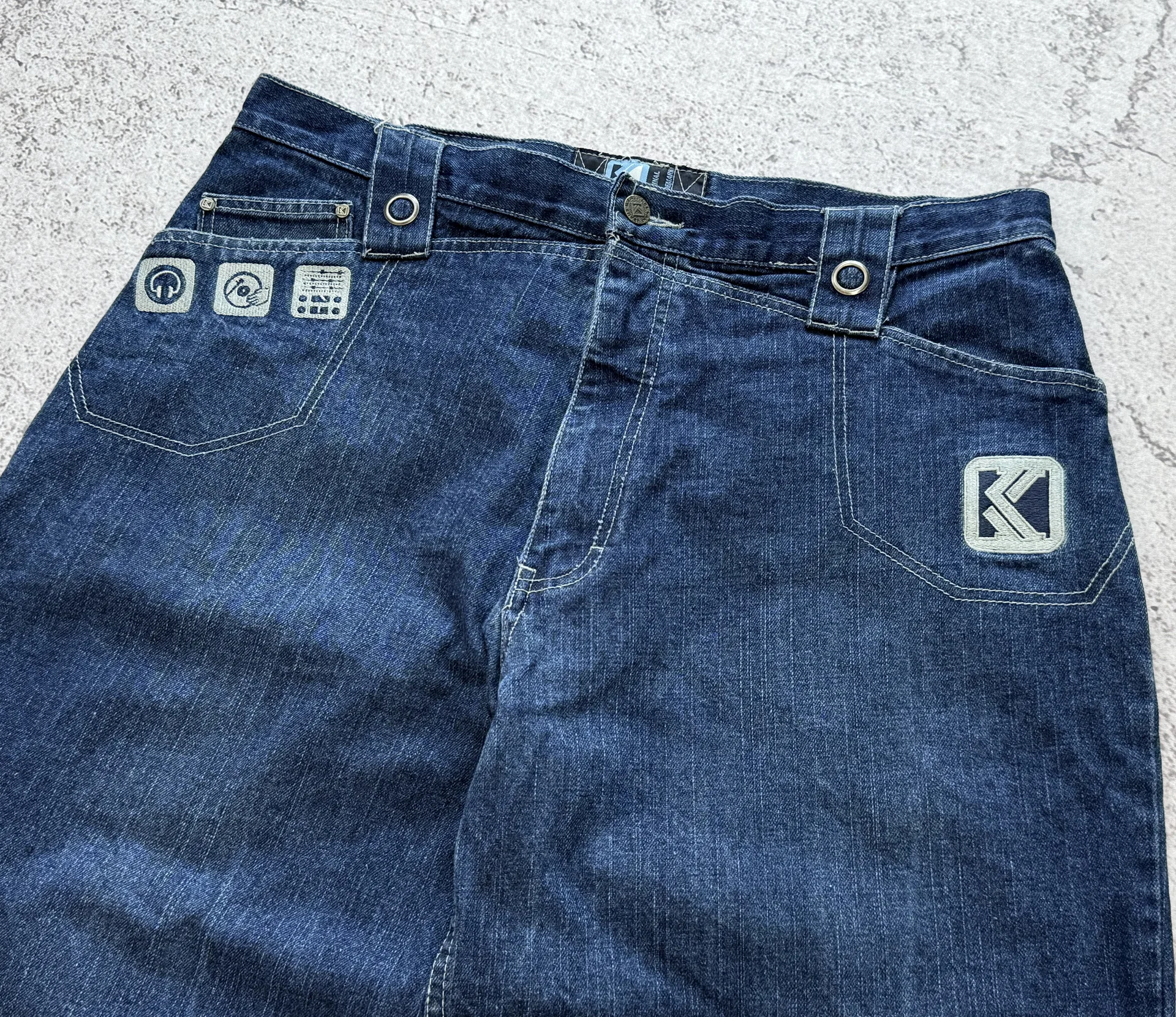 Джинсовые шорты Karl Kani Vintage Denim Rap Shorts - миниатюра 5